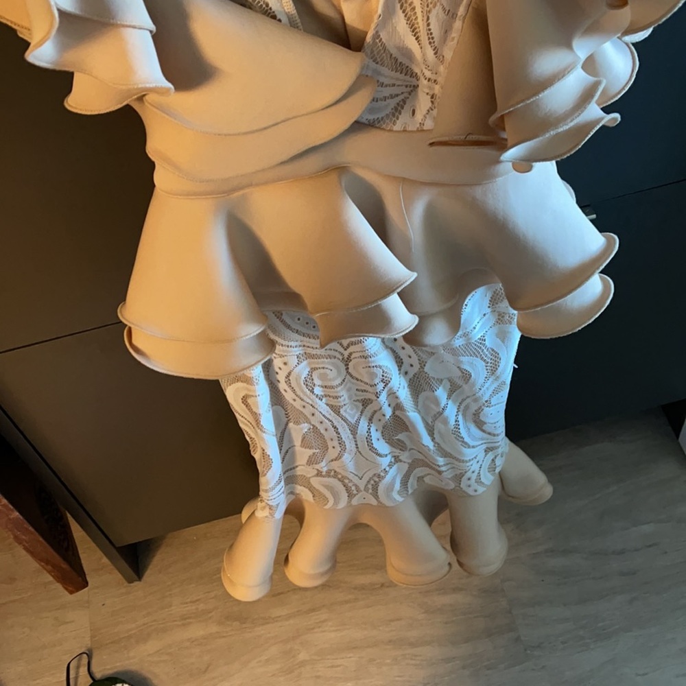 Nude pretty little thing ruffle dress - Picture 4 of 6